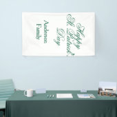 Banderoles Joyeuse St. Patrick famille nom vert sminimal (Salon professionnel)