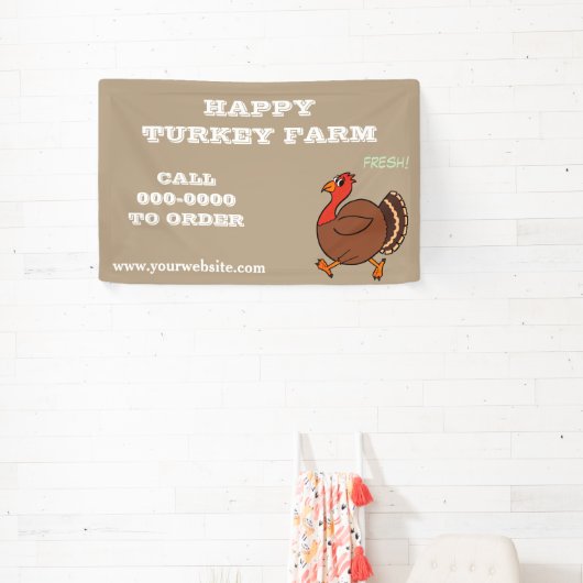 Banderoles Joyeuse Turquie Ferme Oiseaux À Vendre Entreprise  (Insitu)