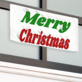 Banderoles Joyeuse typographie rouge et verte de Noël (Bâtiment extérieur)