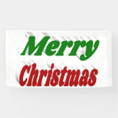 Banderoles Joyeuse typographie rouge et verte de Noël (Horizontal)