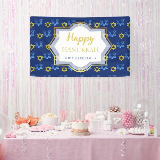 Banderoles Joyeuses Etoiles D'Aquarelle Hanoukka De David (Fête)