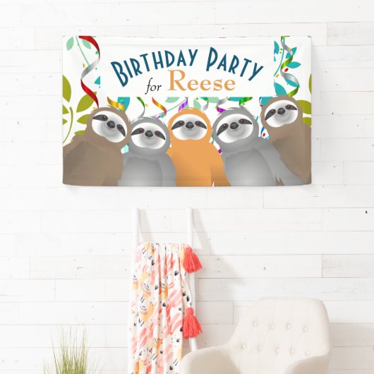 Banderoles Joyeuses fentes d'anniversaire avec des Streamers  (En situation)