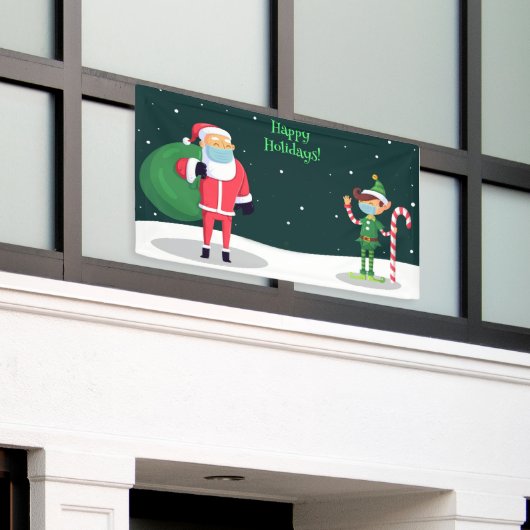 Banderoles Joyeuses fêtes (Bâtiment extérieur)