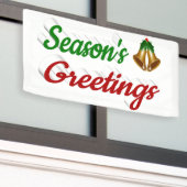 Banderoles Joyeuses Fêtes Bells Noël rouge vert script (Bâtiment extérieur)