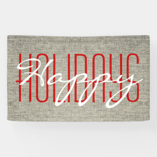 Banderoles Joyeuses fêtes Noël rustique