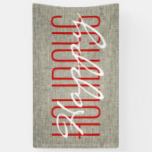 Banderoles Joyeuses fêtes Noël rustique (Vertical)