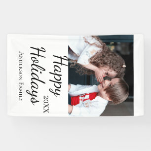 Banderoles Joyeuses vacances enfants famille photo cadeaux mo