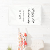 Banderoles Joyeux 10e anniversaire simple nom de mariage mini (En situation)