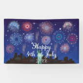 Banderoles Joyeux 4 juillet à New York (Horizontal)