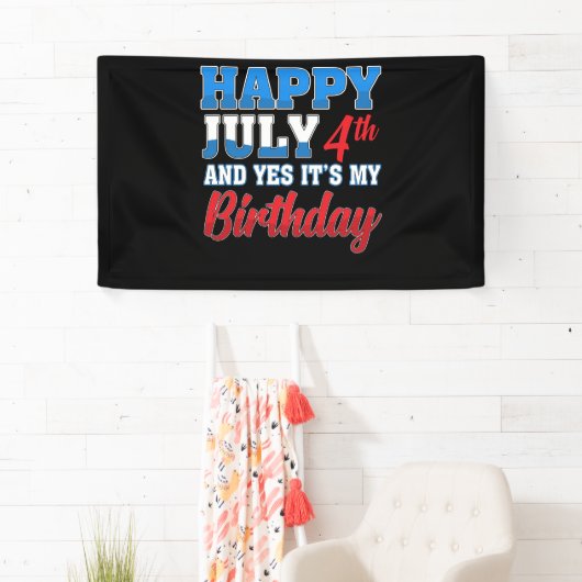 Banderoles Joyeux 4 juillet Oui C'est mon indépendance d'anni (En situation)