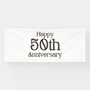 Banderoles Joyeux 50e anniversaire 2.5x6 Vinyl Banner
