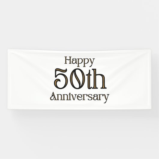 Banderoles Joyeux 50e anniversaire 2.5x6 Vinyl Banner (Horizontal)