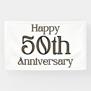 Banderoles Joyeux 50e anniversaire 3x5 Vinyl Banner