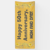 Banderoles Joyeux 50e anniversaire maman et papa (Vertical)