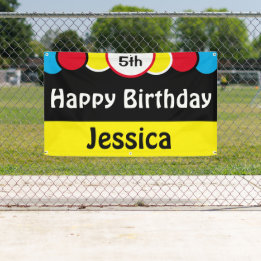 Banderoles Joyeux 5e anniversaire Jessica