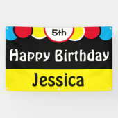 Banderoles Joyeux 5e anniversaire Jessica (Horizontal)