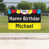 Banderoles Joyeux 5e anniversaire Michael (En situation)