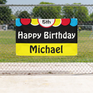 Banderoles Joyeux 5e anniversaire Michael