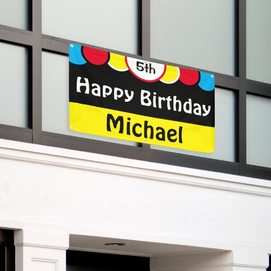 Banderoles Joyeux 5e anniversaire Michael (Bâtiment extérieur)