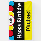 Banderoles Joyeux 5e anniversaire Michael (Vertical)