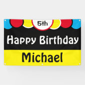 Banderoles Joyeux 5e anniversaire Michael (Horizontal)