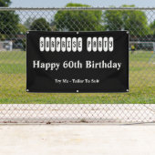 Banderoles Joyeux 60e anniversaire Surprise Party (En situation)