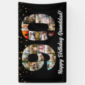 Banderoles joyeux 90e anniversaire Photo Collage grand-parent (Vertical)