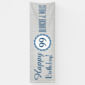 Banderoles Joyeux 99e anniversaire ou TOUTE ANNÉE avec rayure (Vertical)