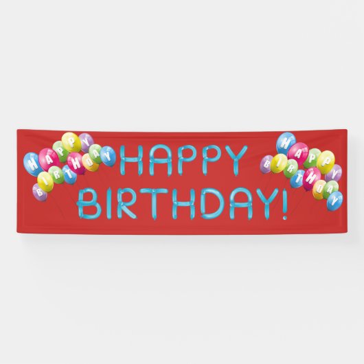 Banderoles Joyeux anniversaire (Horizontal)