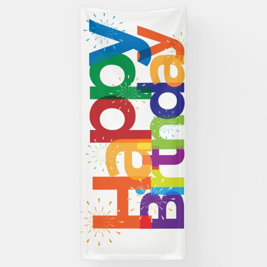 Banderoles Joyeux anniversaire (Vertical)