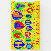 Banderoles Joyeux anniversaire (Vertical)