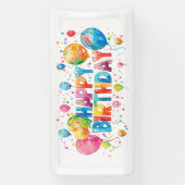 Banderoles Joyeux anniversaire (Verticale)