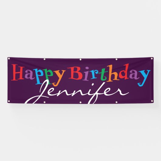 Banderoles Joyeux anniversaire (Horizontal)