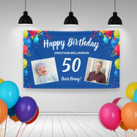 Joyeux Anniversaire, 2 Photos, Tout Âge, Ballons A