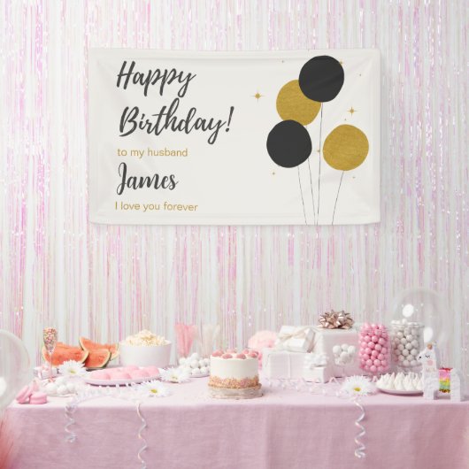 Banderoles Joyeux Anniversaire À Mon Mari Anniversaire (Fête)