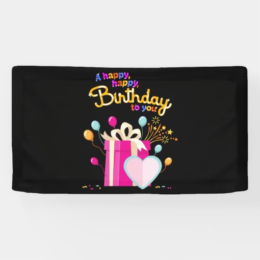 Banderoles Joyeux Anniversaire À Vous 1.6x3 Vinyl Banner (Horizontal)