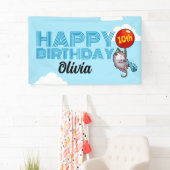 Banderoles Joyeux anniversaire ! Ajouter Le Nom Et L'Âge Opos (En situation)