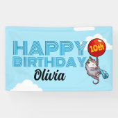 Banderoles Joyeux anniversaire ! Ajouter Le Nom Et L'Âge Opos (Horizontal)