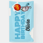 Banderoles Joyeux anniversaire ! Ajouter Le Nom Et L'Âge Opos (Vertical)