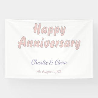 Banderoles Joyeux anniversaire ajouter nom rose gris pastel g