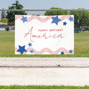 Banderoles Joyeux anniversaire Amérique Juillet 4ème parti