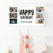Banderoles Joyeux anniversaire Confetti Photo Collage Party B (En situation)