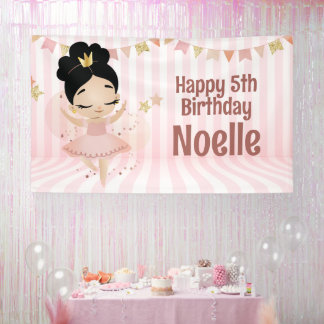 Banderoles Joyeux anniversaire ! Dancing Princess Ballerina a