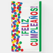 Banderoles Joyeux anniversaire de Feliz Cumpleaños (Vertical)