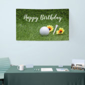 Banderoles Joyeux anniversaire de golf avec balle de golf sur (Salon professionnel)