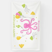 Banderoles Joyeux anniversaire de poulpe (Vertical)