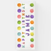 Banderoles Joyeux anniversaire de tennis (Vertical)