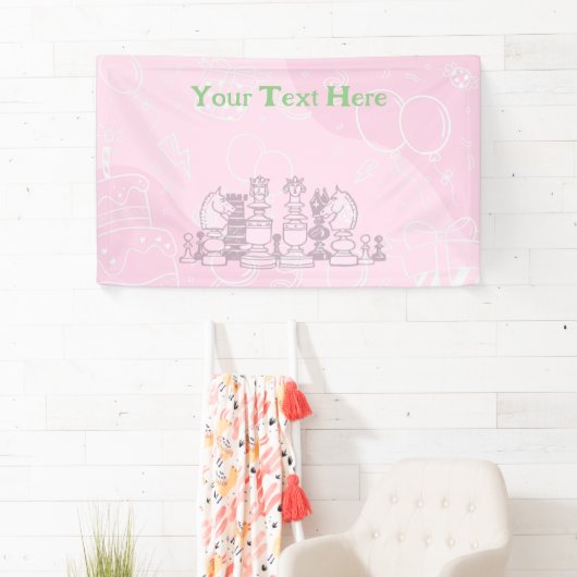 Banderoles Joyeux anniversaire des échecs (En situation)