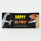 Banderoles Joyeux anniversaire enfants Dinosaur anniversaire (Horizontal)