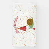 Banderoles Joyeux anniversaire ! Escargot Confetti (Verticale)
